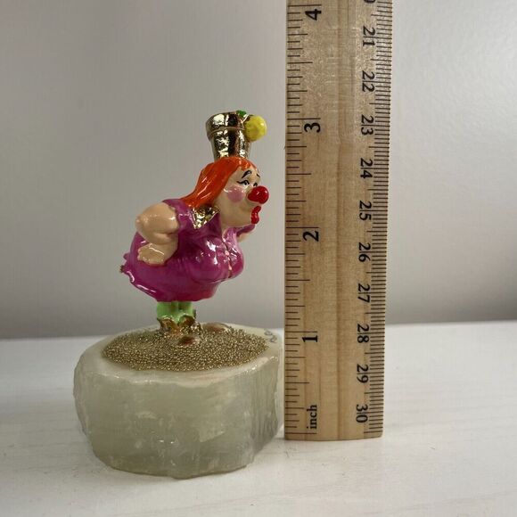 Ron Lee L-251 Kiss! Kiss! Clown Figurine Hand-Painted on Stone Base 3” Tall - Picture 8 of 9